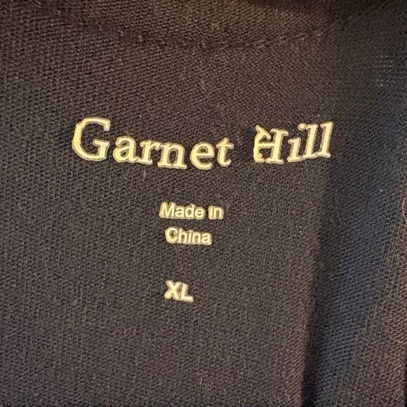 Garnet Hill Blue Dress Drape Front Elastic Waist XL Cotton Blend - Picture 6 of 9